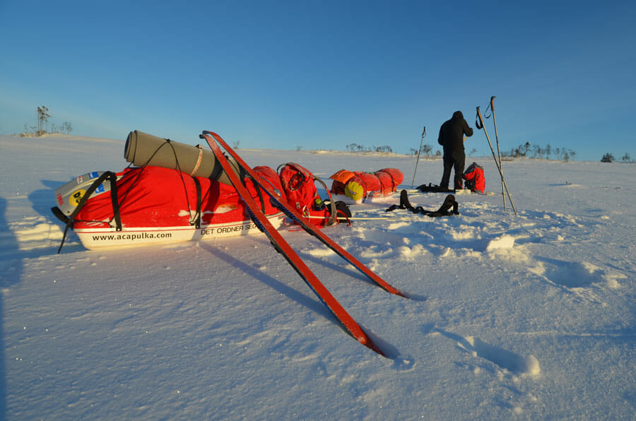 Mit Backcountry-Ski und Pulka-Schlitten einmal quer durch Norwegen
