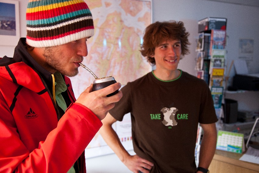 Fritz und Korinian in El Chalten. Foto: Hannes Mair