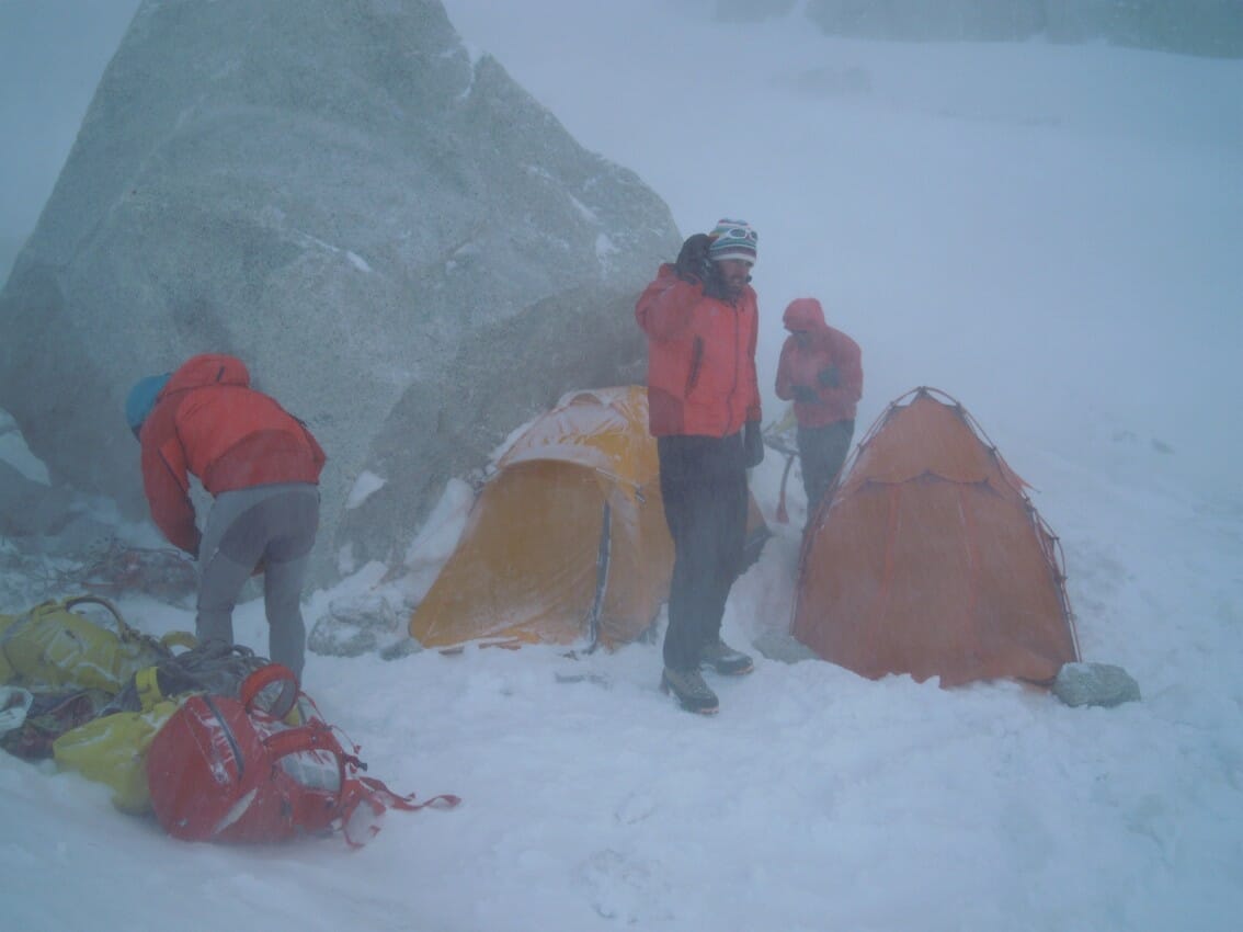 Laura, Thomas und Fritz unterhalb der Supercanaleta, Fitz Roy.