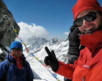Am Ganja la Pass in Nepal