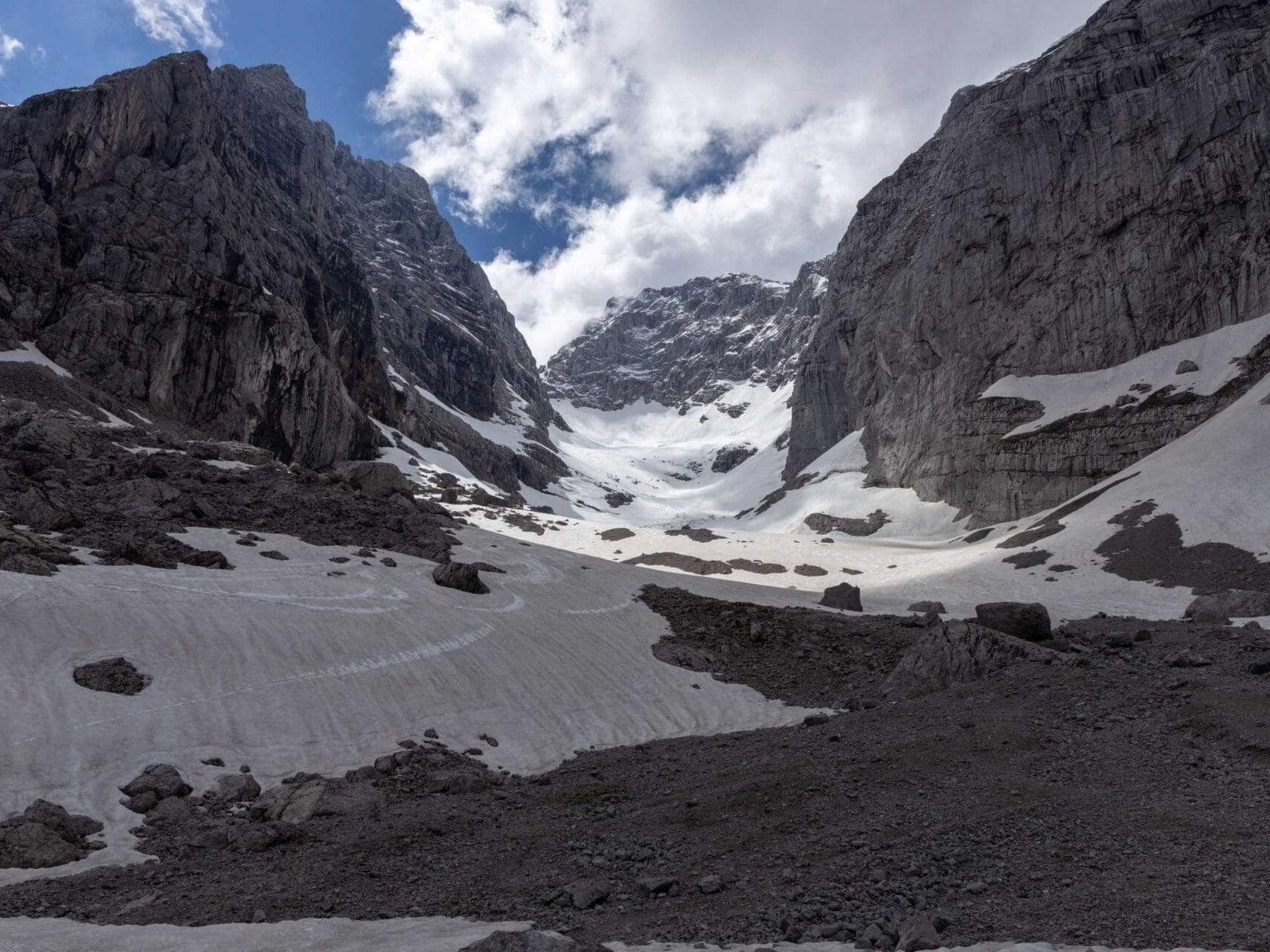 Der Blaueis-Gletscher in den Berchtesgadener Alpen