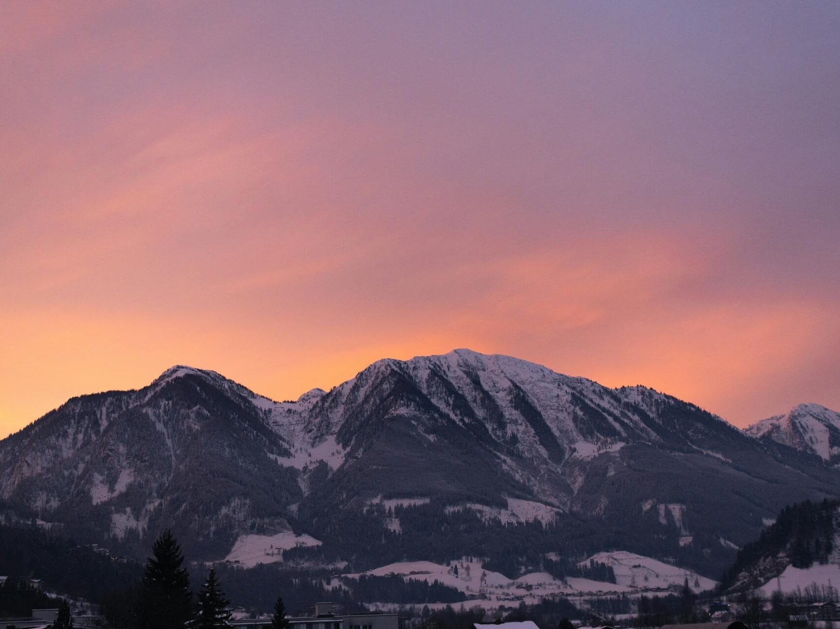 Zweite Färbung Alpenglühen